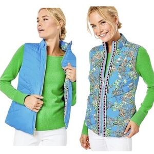 NWT Lilly Pulitzer Tiger Queen Reversible Vest size large